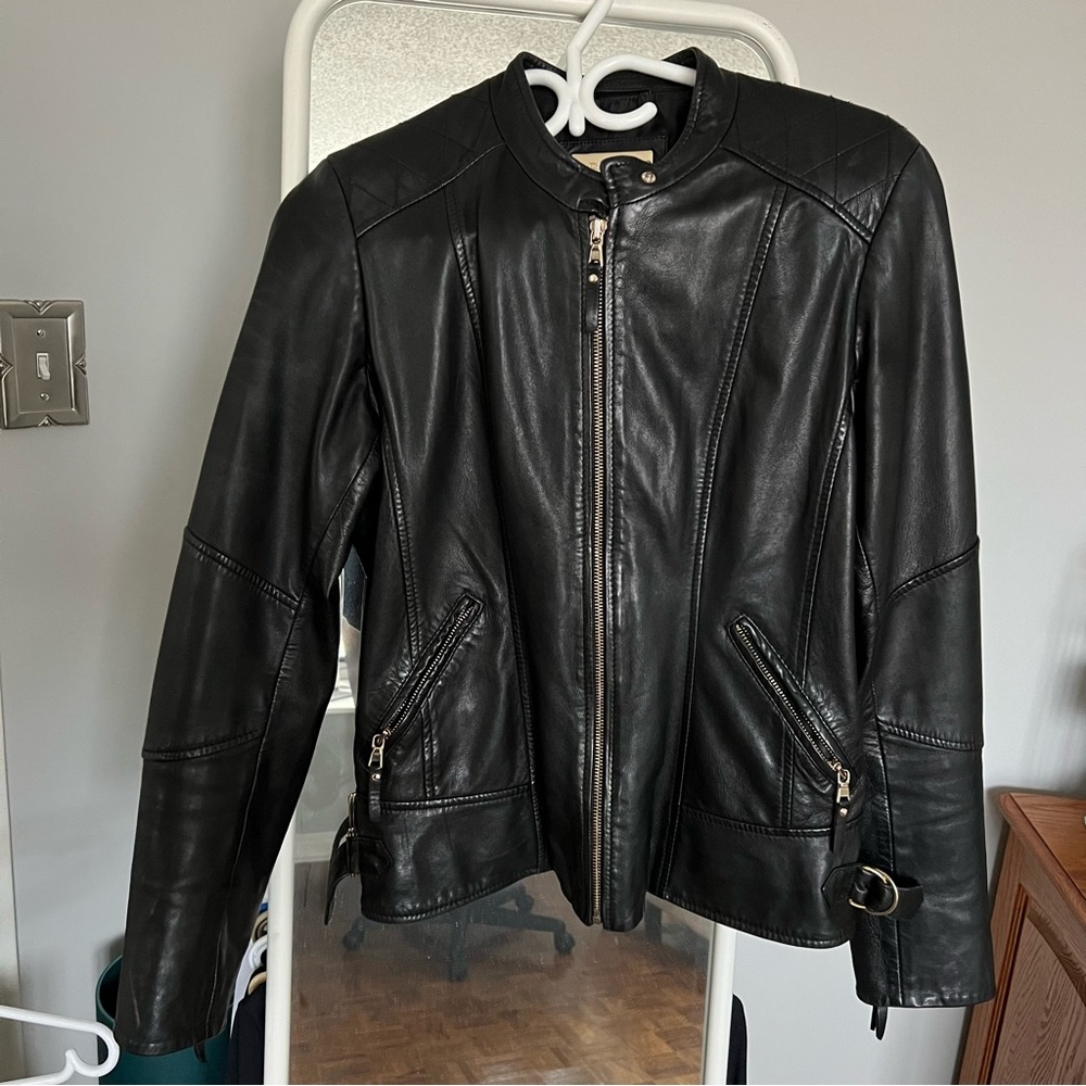 Black Danier Genuine Leather Jack - Size S